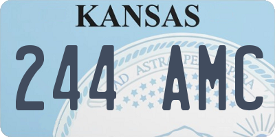 KS license plate 244AMC