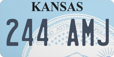 KS license plate 244AMJ