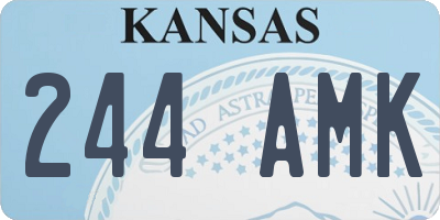 KS license plate 244AMK