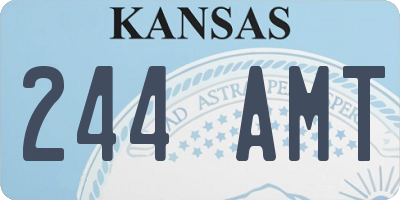 KS license plate 244AMT