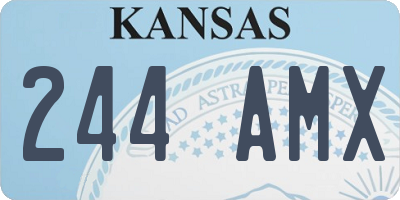 KS license plate 244AMX