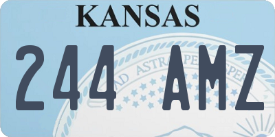 KS license plate 244AMZ