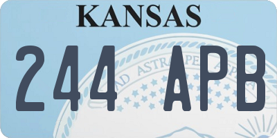 KS license plate 244APB