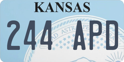 KS license plate 244APD
