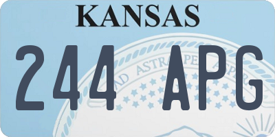 KS license plate 244APG