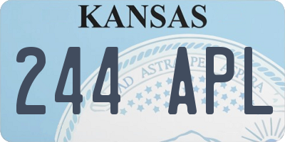 KS license plate 244APL