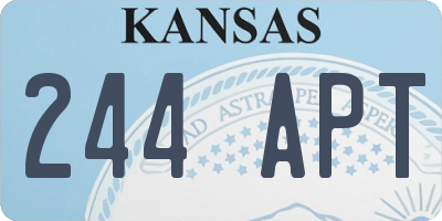 KS license plate 244APT