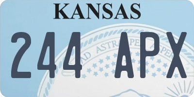 KS license plate 244APX