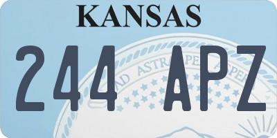 KS license plate 244APZ