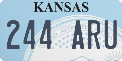KS license plate 244ARU