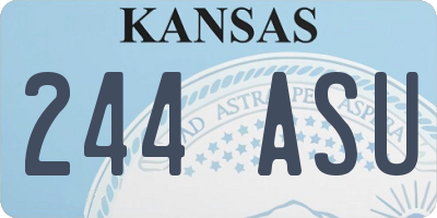 KS license plate 244ASU