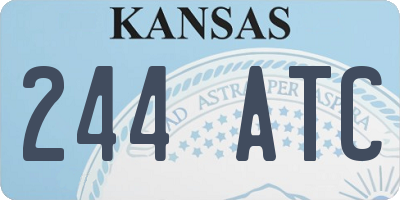 KS license plate 244ATC