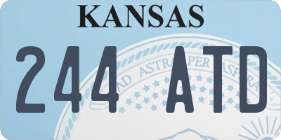 KS license plate 244ATD