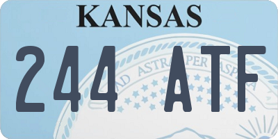 KS license plate 244ATF