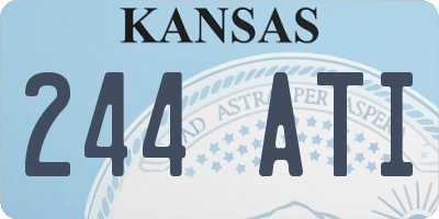KS license plate 244ATI
