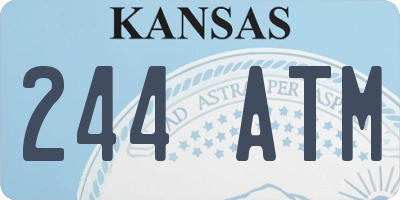KS license plate 244ATM