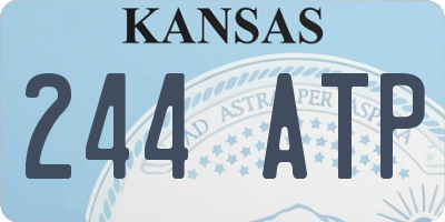 KS license plate 244ATP