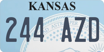 KS license plate 244AZD