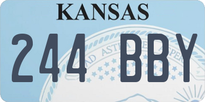 KS license plate 244BBY