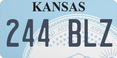 KS license plate 244BLZ