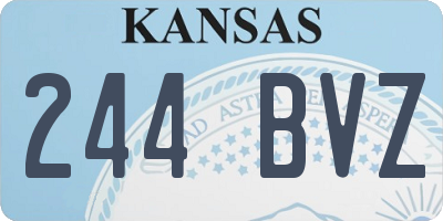 KS license plate 244BVZ