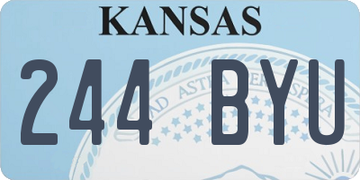 KS license plate 244BYU