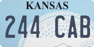KS license plate 244CAB