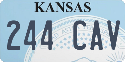 KS license plate 244CAV
