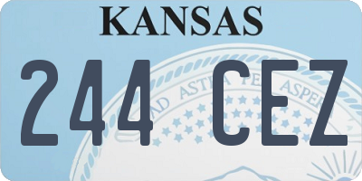 KS license plate 244CEZ