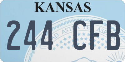 KS license plate 244CFB
