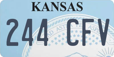 KS license plate 244CFV