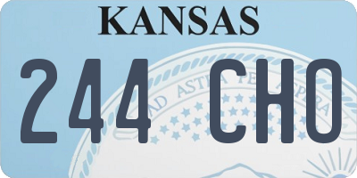 KS license plate 244CHO