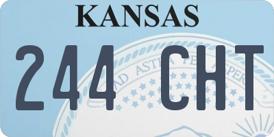 KS license plate 244CHT