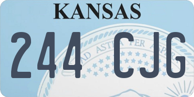 KS license plate 244CJG