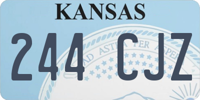 KS license plate 244CJZ