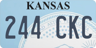 KS license plate 244CKC
