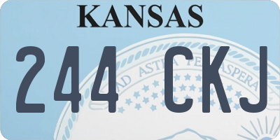 KS license plate 244CKJ
