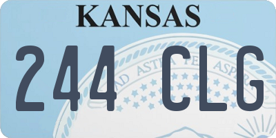 KS license plate 244CLG