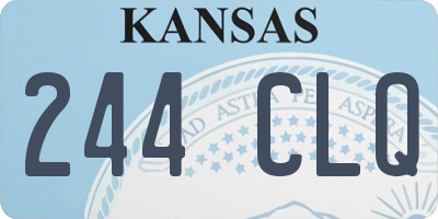 KS license plate 244CLQ