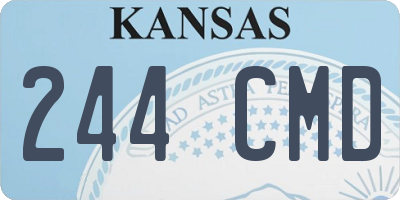 KS license plate 244CMD