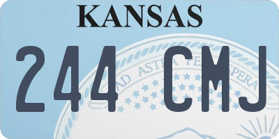 KS license plate 244CMJ