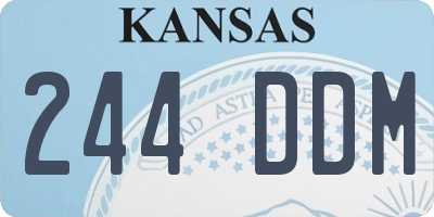 KS license plate 244DDM