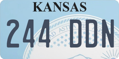 KS license plate 244DDN