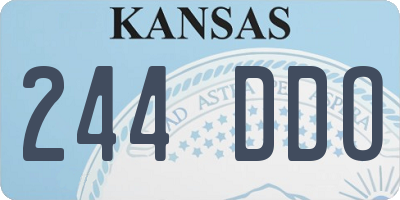 KS license plate 244DDO