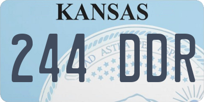 KS license plate 244DDR