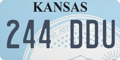 KS license plate 244DDU