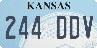 KS license plate 244DDV