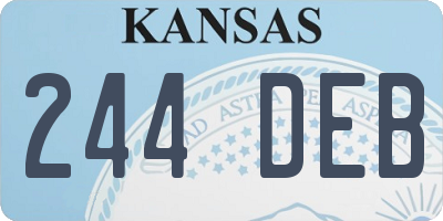 KS license plate 244DEB