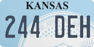 KS license plate 244DEH