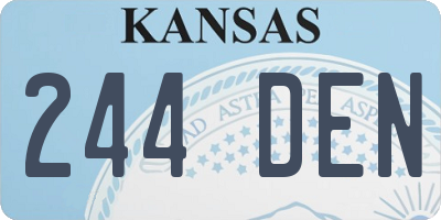 KS license plate 244DEN